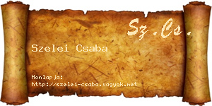 Szelei Csaba névjegykártya