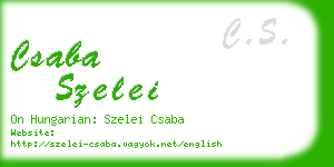 csaba szelei business card